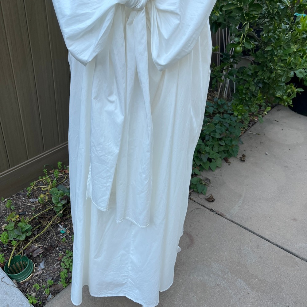 Petal & Pup Alice Bow Back Midi Dress Cotton White size XL NWT - Picture 8 of 9